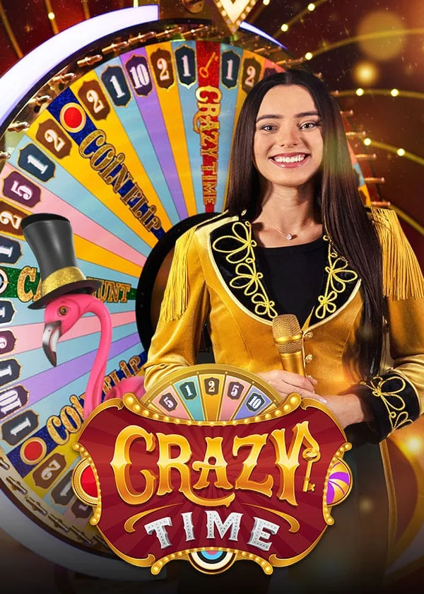 Estúdio oficial de Crazy Time, da Evolution